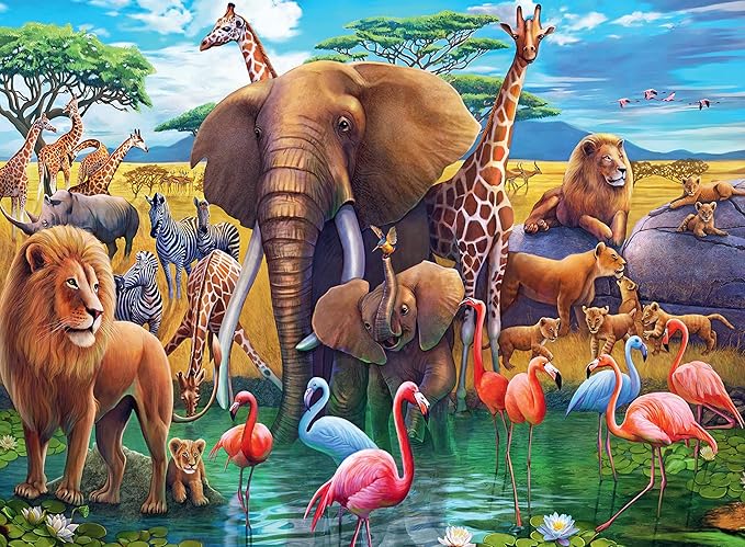 Ravensburger Exotic Safari 200 Piece Jigsaw Puzzle for Kids Age 8 Years Up