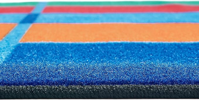 Carpets for Kids KID$Value Plus 72.91 Color Blocks Value Seating Classroom Rug 6ft x 9ft Rectangle Blue