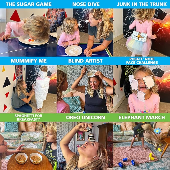 Funwares Minute of Fun Game - Minute to Win It Games for Kids, Adults, Teens, Families, Game Night, Gift for Home, Birthdays, or Travel. 2-12 Players! Home Edition, 218 Challenges!