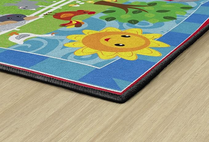 Flagship Carpets Kids and Baby Non Slip Area Rug for Home Learning or Classroom Carpet, Playroom or Kids Bedroom Mat, 5' x 8', Cutie Banyard