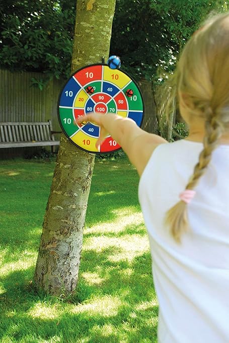TickiT Target Math - 3 Large (17.75") Fabric Dart Boards with 9 Balls Using Hook-and-Loop Fasteners - Safe Dart-style Game for Kids