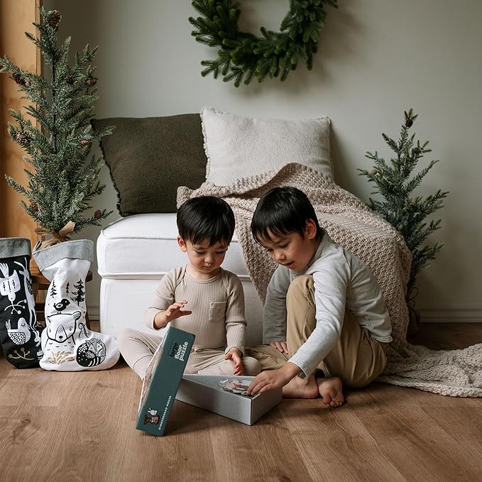 Gingerbread House Floor Puzzle, 24 Large Pieces, Winter Holiday Animals, Traditional Decoration, Learning Activity Toy, Brain Games, Train Motor Skills, Puzzles for Preschool, Toddler, Children, Kids