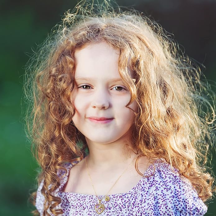 Necklace for Girls Kids Gifts - Colorful CZ Heart Initial Necklaces Unicorn Necklace for Girls Jewelry Birthday Graduation Gifts for Little Girl Kids