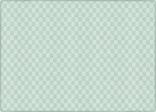 Flagship Carpets Schoolgirl Style Mint Checkerboard Educational Area Rug for Kids Room Seating Décor, Children's Classroom, Play Carpet for Teaching and Playroom, 5' x 7'6", Green