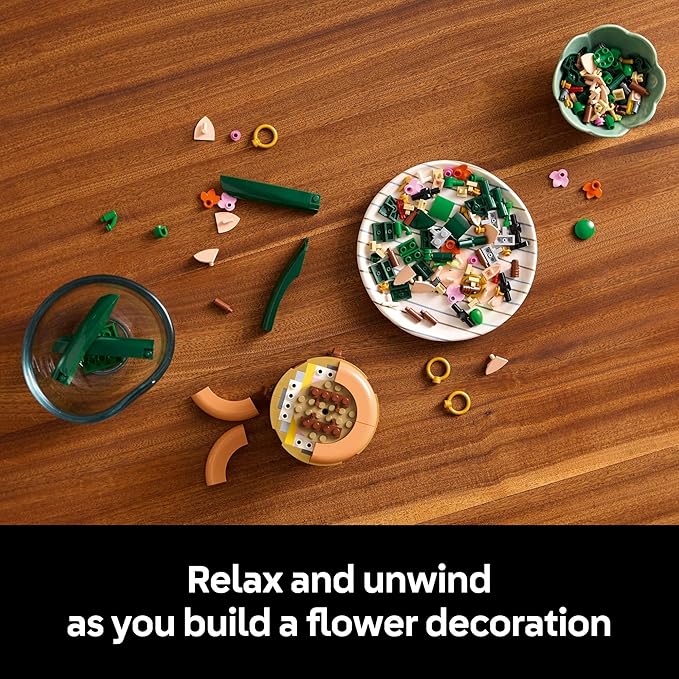 LEGO Botanicals Mini Orchid Building Set - Artificial, Fake Orchid for Home Decor, Adults Ages 18+ - Gift for Graduation- Indoor Plant Decorations for Table, Desk, Office - 10343