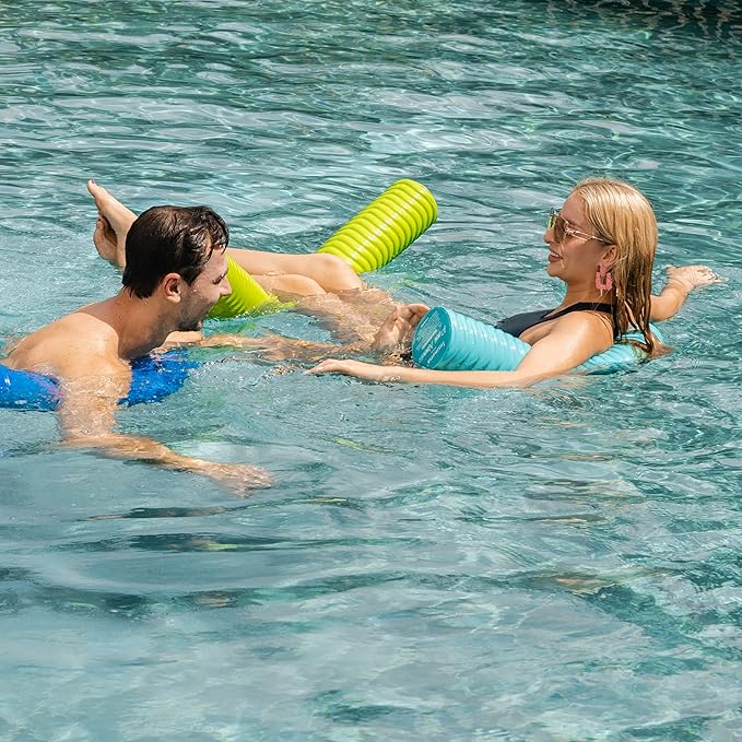 IMMERSA Jumbo Swimming Pool Noodles, Premium Soft Water-Based Vinyl Coating and UV Resistant Foam Noodles for Swimming and Floating, Lake Floats, Pool Floats for Adults and Kids.