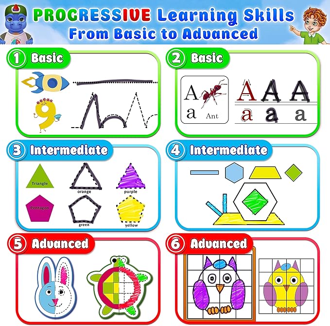 Curious 2 Learn Montessori pre-Assembled Busy Book for Toddlers Ages 3 and Up, Pre K Preschool Learning Activities Book - Autism Sensory Learning & Education Toys Kindergarten Workbook (Blue)