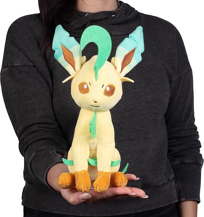 Pokémon 8" Leafeon Plush - Officially Licensed - Eevee Evolution Figure - Authentic Soft Stuffed Animal Toy - Gift for Kids, Boys, Girls - 2+
