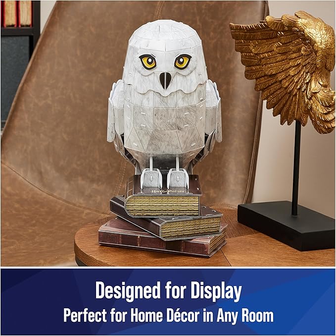 4D Build, Harry Potter Hedwig 3D Model Kit, Harry Potter Collectibles & Desk Decor, Adult Building Toys, 3D Puzzles for Adults & Teens, 118 Pieces, for Ages 12 & Up
