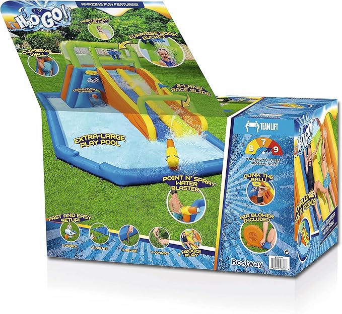 H2OGO! 19'8" x 12'4" x 8'8" Wild Tide Mega Water Park