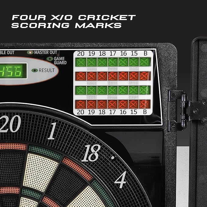 Arachnid Titanium 5400 Electronic Dartboard and Cabinet, Black