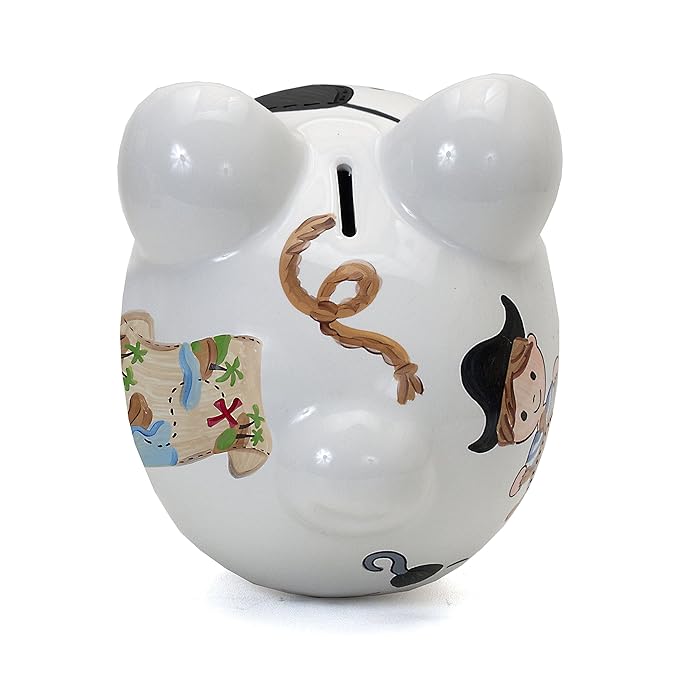 Child to Cherish Ceramic Piggy Bank for Boys, Pirate