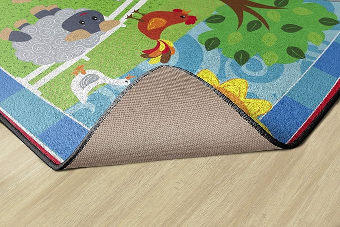 Flagship Carpets Kids and Baby Non Slip Area Rug for Home Learning or Classroom Carpet, Playroom or Kids Bedroom Mat, 5' x 8', Cutie Banyard
