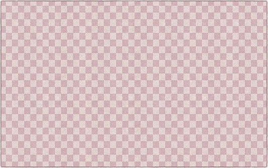 Flagship Carpets Schoolgirl Style Pink Checkerboard Educational Area Rug for Kids Room Seating Décor, Children's Classroom, Play Carpet for Teaching and Playroom, 7'6" x 12', Pink
