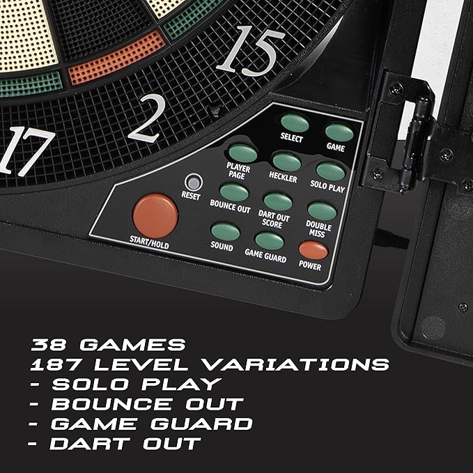 Arachnid Titanium 5400 Electronic Dartboard and Cabinet, Black