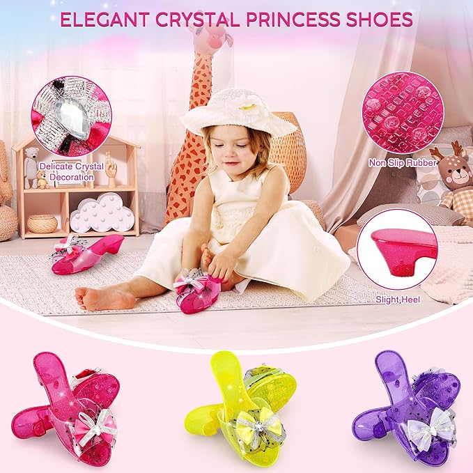 Princess Dress Up Toys & Jewelry Boutique,Girl Role Play Gifts,Kids Toys for 3-6 Years Girl Toddler B-Day Party Favors