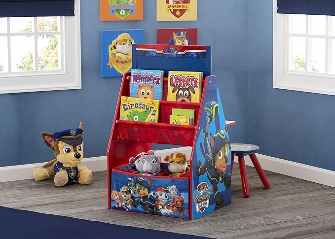 Delta Children Deluxe Kids Art Table | Easel, Desk, Stool, Toy Organizer, Nick Jr. PAW Patrol