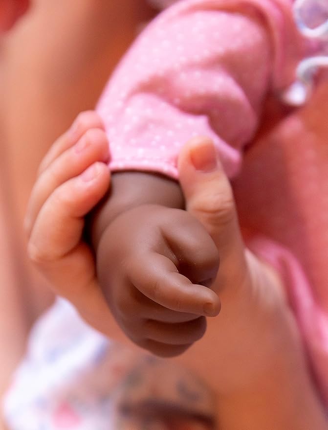 JC Toys La Baby African American 20-inch Small Soft Body Baby Doll La Baby | Washable |Removable Pink Floral w/Hat, Pacifier & Magic Bottle | for Children 12 Months +