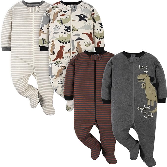 Gerber Baby Boys 4 Pack Sleep 'N Play Footie
