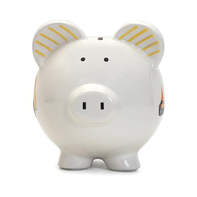 Child to Cherish Ceramic Piggy Bank for Boys, Digger Dump Truck