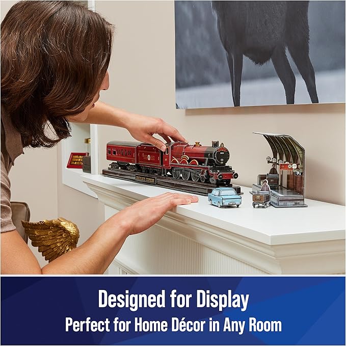 4D Build, Harry Potter Hogwarts Express 3D Puzzle Model Kit 181 Pcs 2.5 Ft Wide | Harry Potter Gifts Desk Decor | 3D Puzzles for Adults & Teens 12+