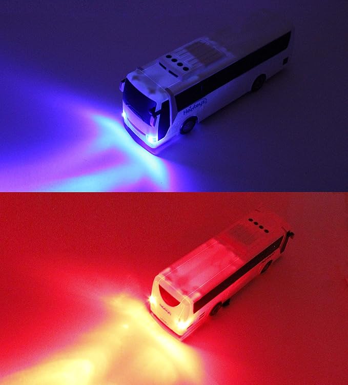 Haktoys RC Remote Control Bus Radio Control High Speed Toy Vehicle Series with Headlights and Taillights | Great Present for Kids, Boys & Girls