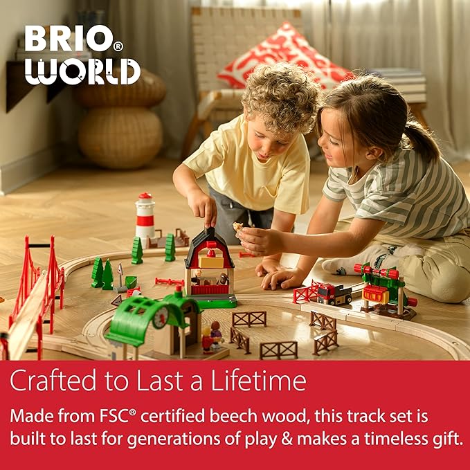 BRIO World Special Track Pack - 50-Piece Set - FSC-Certified Wooden Train Track Pieces - Expand Creativity - Compatible with All BRIO Railway Sets - Kids Ages 3 & Up