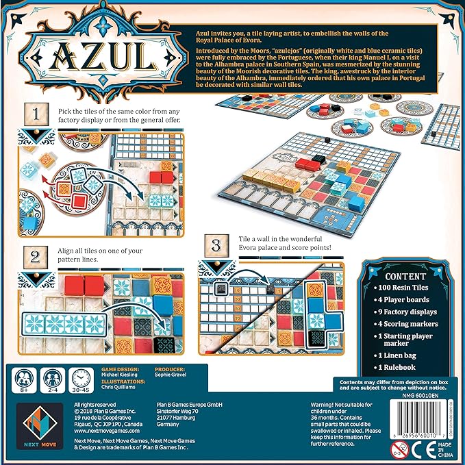Board Game - Strategic Tile-Placement Game for Family Fun, Great Game for Kids and Adults, Ages 8+, 2-4 Players, 30-45 Minute Playtime, Made by Plan B Games