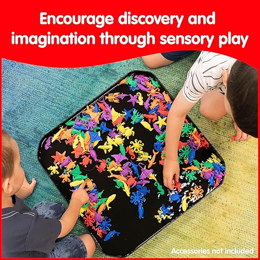 edxeducation Fun2 Play Tray - Infinite Black - Mini Tuff Tray for Kids - Ages 18m+ - Portable Sensory Play for Toddlers