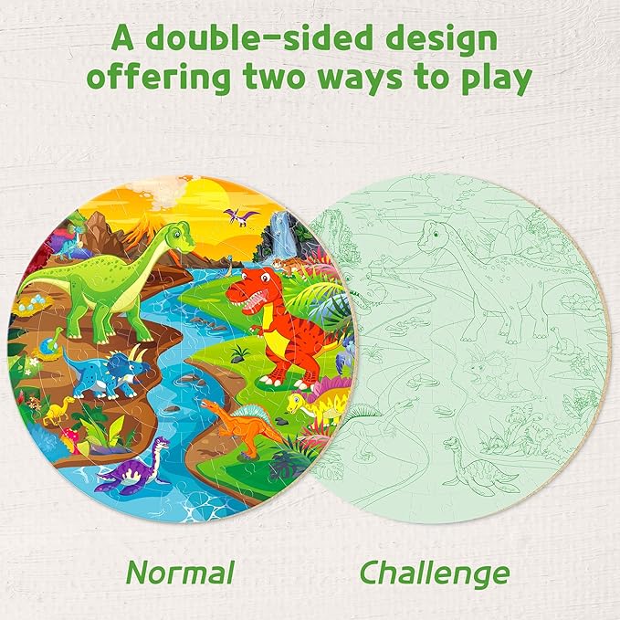 SYNARRY Floor Puzzles for Kids Ages 4-6, Large 70 Piece Dinosaur Puzzles for Toddlers Ages 2-4, Dinosaur Puzzles for Kids 4-8, Preschool Toys Gifts for 3 4 5 6 7 8 Years Old Toddlers Boys Girls Child