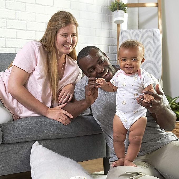 Gerber Baby Girls' 5-Pack Short Sleeve Variety Onesies Bodysuits