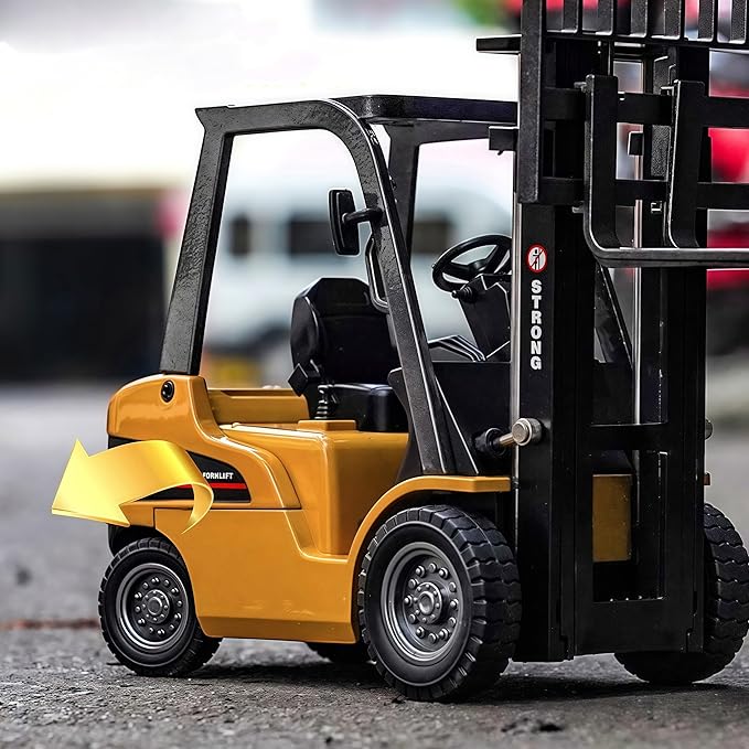 Gemini&Genius 1/50 Scale Diecast Forklift Truck Toys Engineering Vehicle Fork Truck Construction Alloy Warehouse Vehicle Models Toys for Kids
