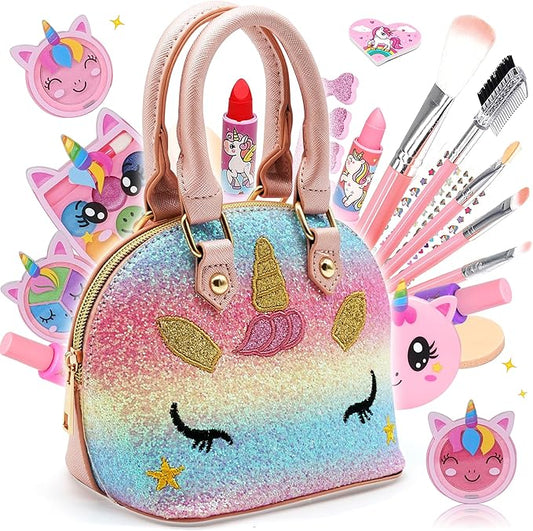 Kids Makeup Kit for Girl - Washable Makeup Toy for Girls, Little Girls Make up Set Safe & Non Toxic Makeup for Toddlers Children Princess, Girl Toys Age 4 5 6 7 8 Christmas Birthday Gift for Girl