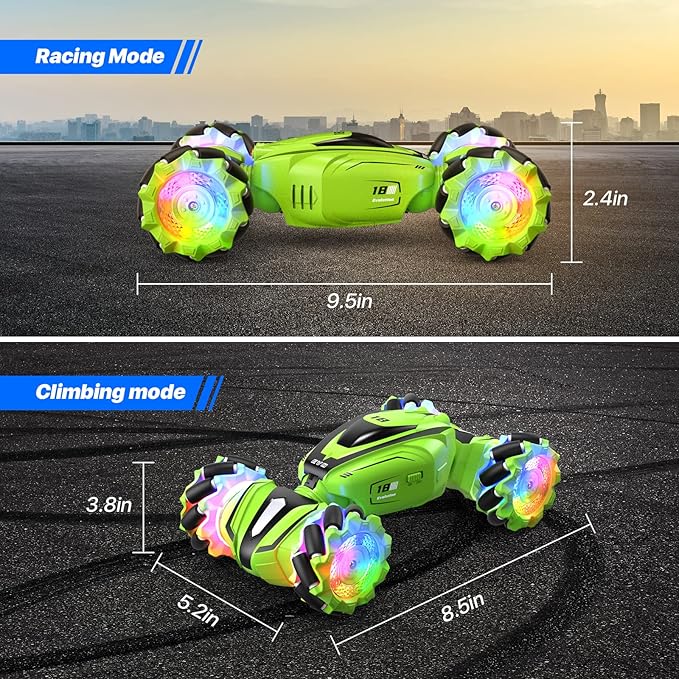 RC Stunt Cars Remote Control Car Double-Sided Driving 360° Flips Rotating Car Toy All Terrain Off-Road car,4WD Gesture Sensing Rc Cars for Teen Boys for Kids for Boys Girls Age 6-12