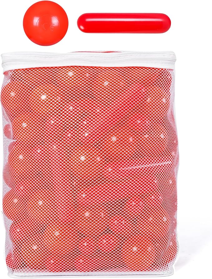 STARBOLO Ball Pit Balls for Kids- 120pcs Crush Proof Plastic Toy Balls for Toddler Ball Pit, Ball Pit Play Tent, Baby Pool Water Toys, Party Decoration, Photo Props (Red)