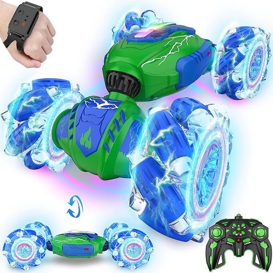 Remote Control Car, Gesture Sensing RC Stunt Car, 4 WD Transform Off Road for Rotating, 2.4Ghz Hand Controlled Remote Control Twister Cars, RC Cars for Kids Boys Girls Toy Gift Age 8 9 10 11 12 yr