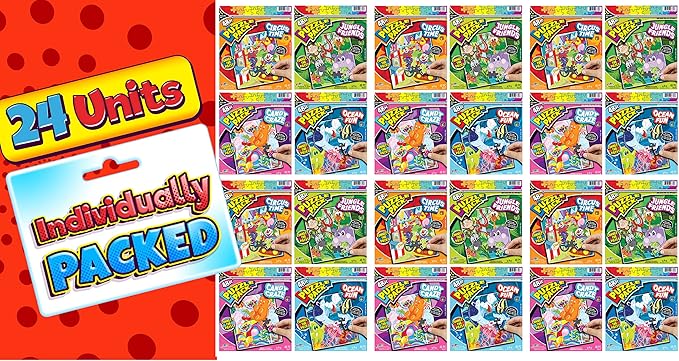 JA-RU Mini 48 Piece Puzzles for Kids Ages 4-8 Years & Up (24 Pack Assorted) with Resealable Travel Bag. Animal Puzzle Party Favors. Jigsaw Puzzles for Preschoolers. 6770-24s