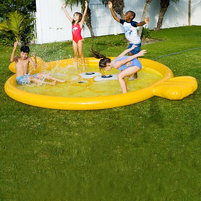BigMouth Inc Splash Pad Sprinkler Water Toy for Kids, Outdoor Summer Backyard Spray Game for Toddlers - Pufferfish