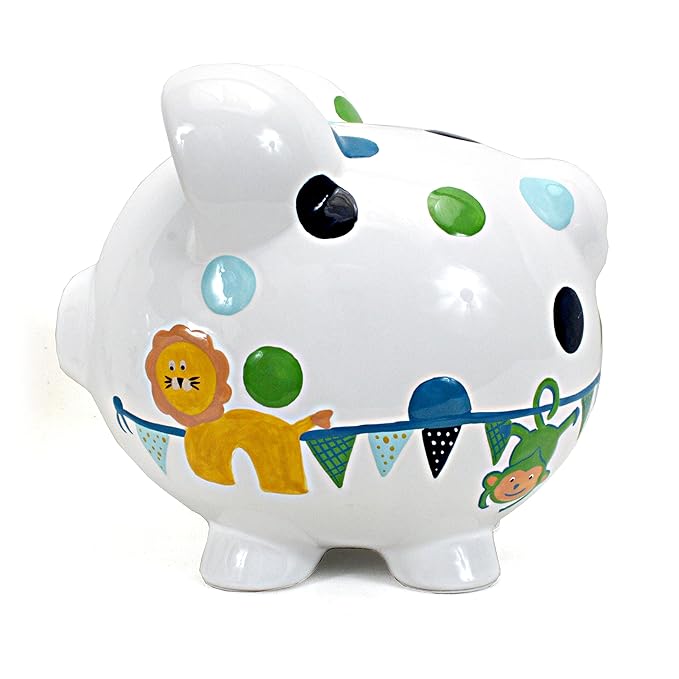 Child to Cherish Ceramic Piggy Bank for Boys, Circus