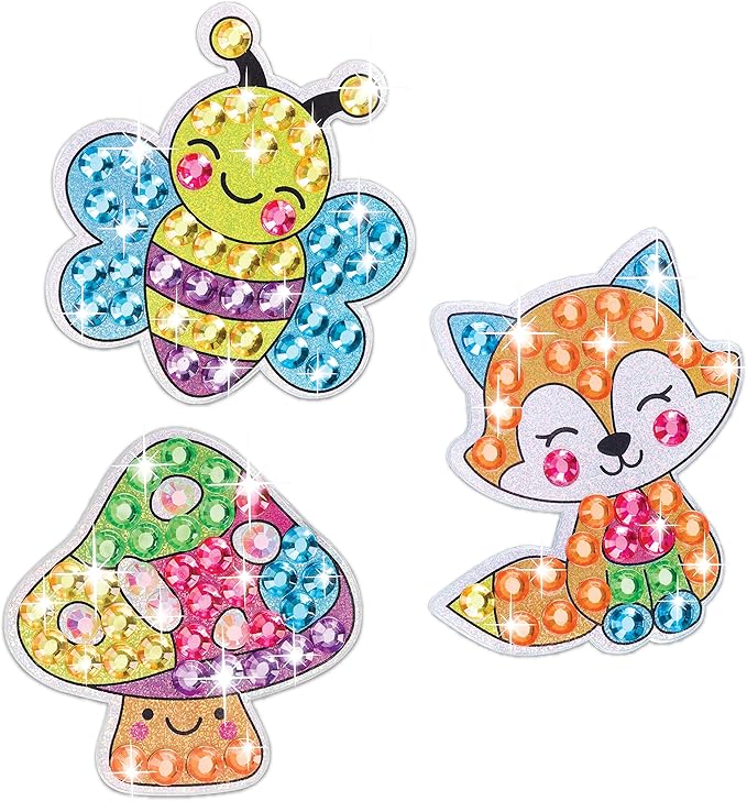 Creativity for Kids Big Gem Diamond Painting Kit - Woodland Forest Friends Stickers and Suncatchers DIY Kit - Diamond Art for Kids, Gifts for Girls Ages 6-8 Years Old, 1 Count (Pack of 1)
