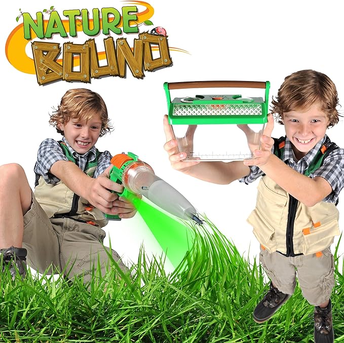 Nature Bound Bug Catcher Vacuum with Light Up Critter Habitat Case | Eco-Friendly Exploration Toys Gifts for Boys Girls | Complete Kit for Kids Includes Vacuum and Cage | Outdoor Toys for Kids |