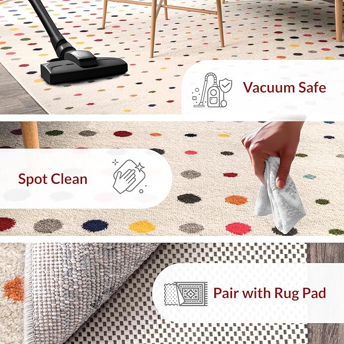 nuLOOM Dorie Polka Dot Runner Rug, 2' 5" x 8', Multi