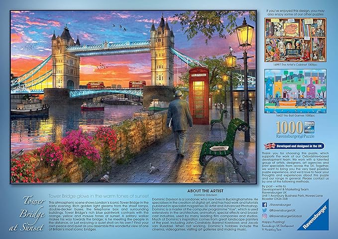 Ravensburger Tower Bridge of London at Sunset 1000 Piece Jigsaw Puzzle for Adults and Kids Age 12 Years Up