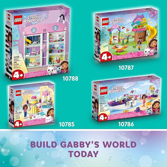 Lego Gabby’s Dollhouse 10788 Building Toy Set, 8-Room Playhouse with Purrfect Details and Popular Characters from The Show, Including Gabby, Pandy Paws, Cakey and Mercat, Kids Toy for Ages 4 and up