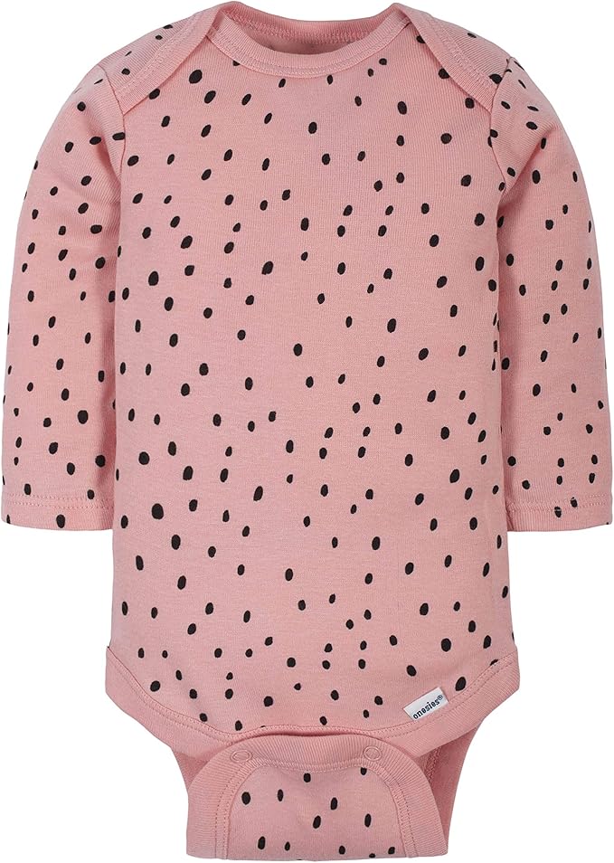 Gerber Baby Girls' 6-Pack Long-Sleeve Onesies Bodysuits