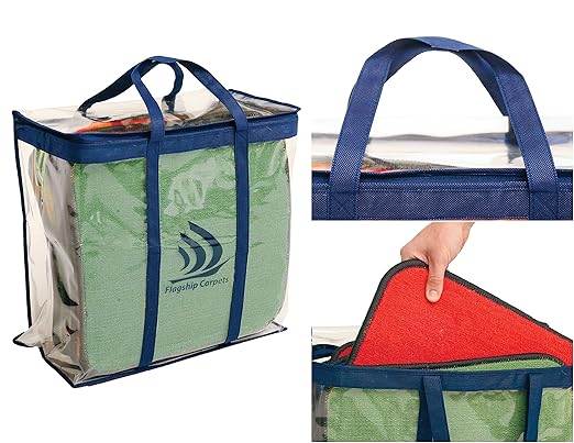 Flagship Carpets Alphabet Seating Multicolor Rug for Home Learning Area or Classroom Mat, Kids Room or Playroom Carpet, (Set of 26), 16" x 16"