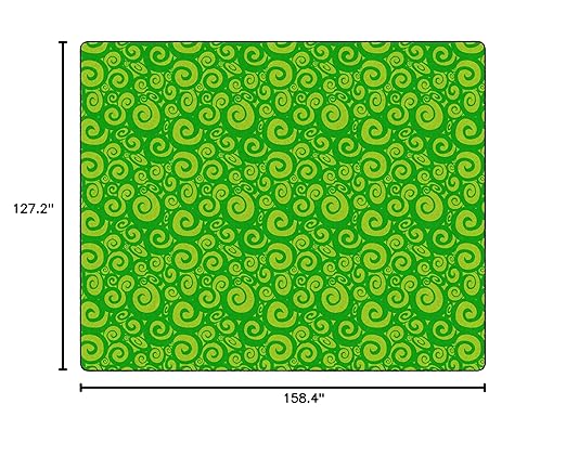 Flagship Carpets Swirl Tone on Tone Carpet for Children's Classroom and Bedroom Area Rug, Playroom or Teaching Area for Playtime and Reading, 10'6" x 13'2", Lime