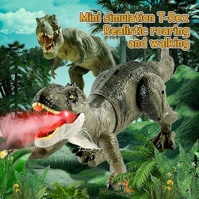 Remote Control Dinosaur for Boys 4-7,Robot Dinosaur Toys for Kids 5-7, rc Dinosaur with Realistic Legs & Spray Stream,t rex Toys for Kids 3 5 7 Year Old boy Birthday Gift