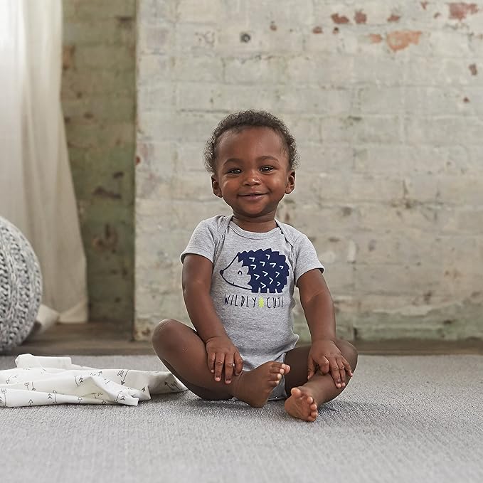 Gerber baby-boys 5-pack Short Sleeve Variety Onesies Bodysuits