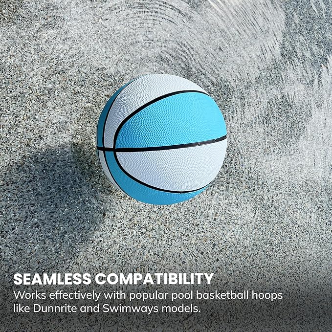 Botabee Regulation Size 9'' Swimming Pool Basketball, Waterproof, Blue (Size 6), for Ages 12+, 1 Piece